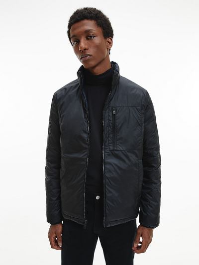 Calvin Klein Ruhák HU995256 | Calvin Klein Reversible Nylon Zip Up Férfi Dzseki Sötétkék